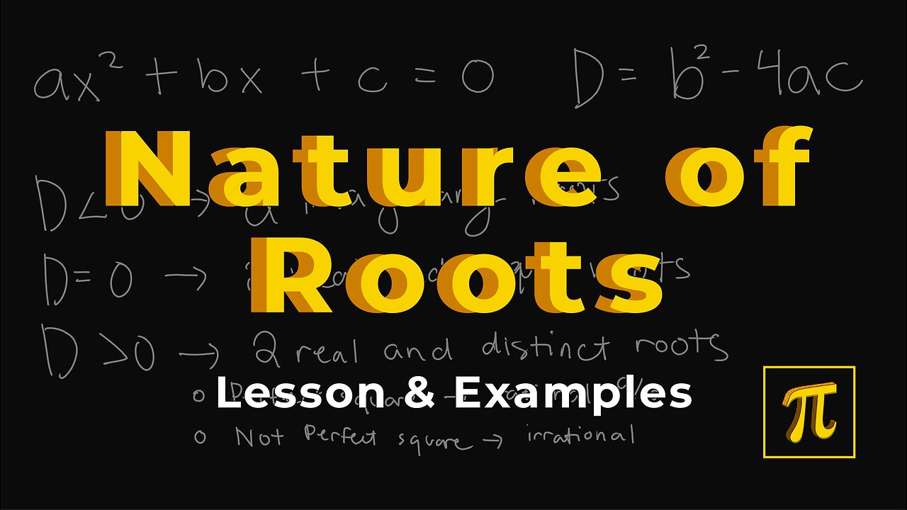 How to determine the NATURE of ROOTS? - Solve this in a blink of an eye!