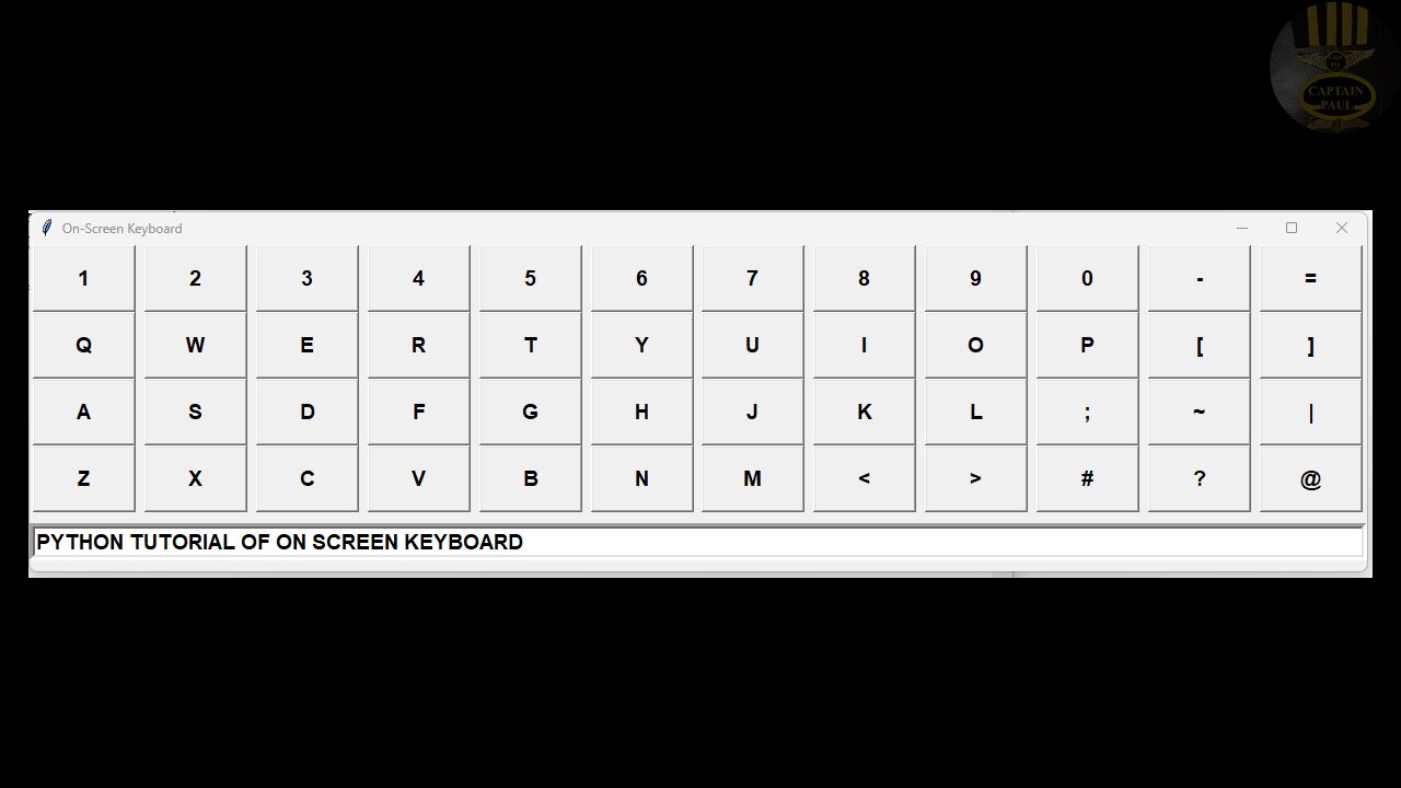 How to Create an On Screen Keyboard in Python