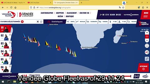 Vendee Globe Day 19 Onboard Report HELLO CAPE #1. MAZAZIA, HOLCIM-PRB, VULNERABLE, Sam D, Jean LeCam