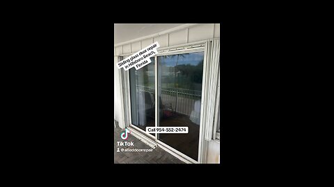 Sliding glass door repair; roller replacement and track refurbishing, in Hillsboro Beach, Fl.