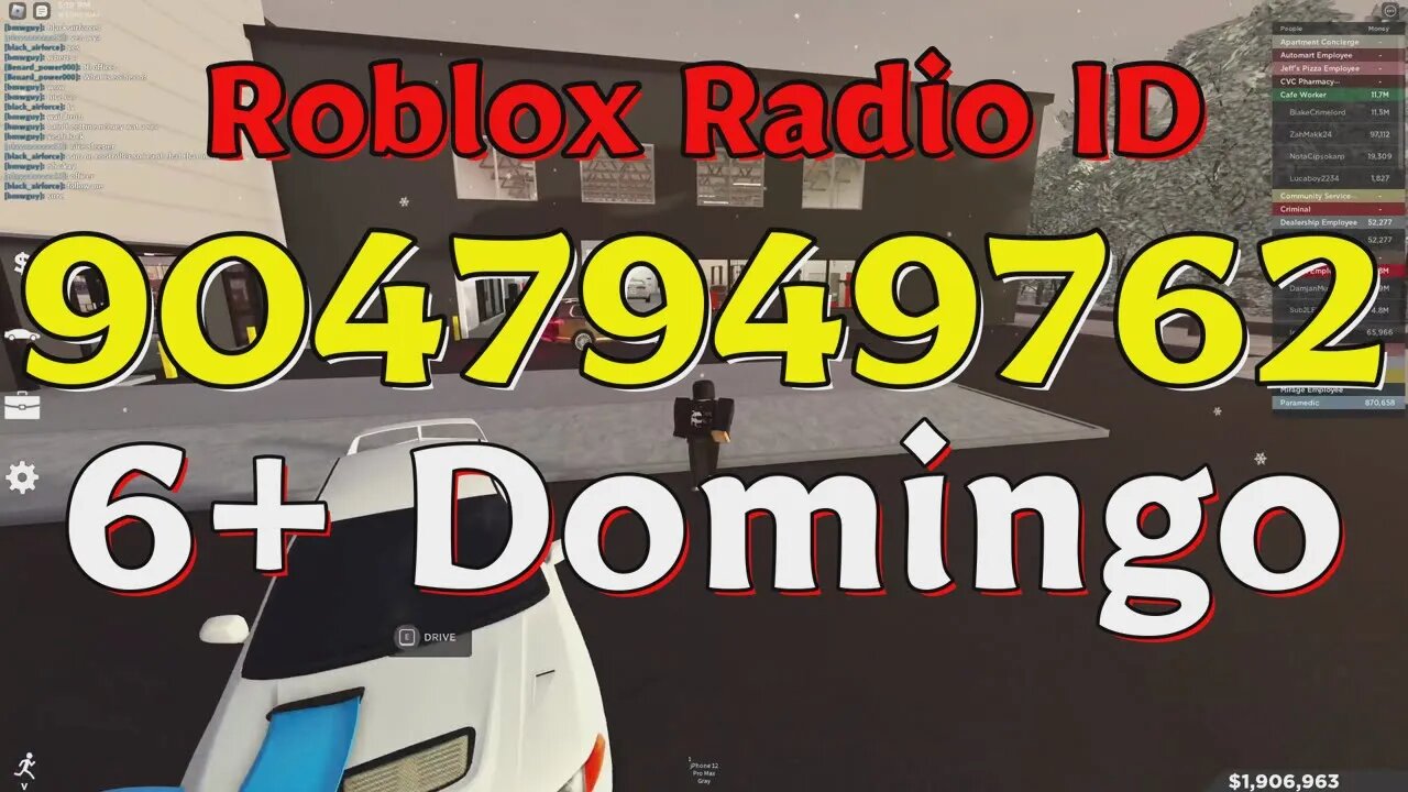 Domingo Roblox Radio Codes/IDs