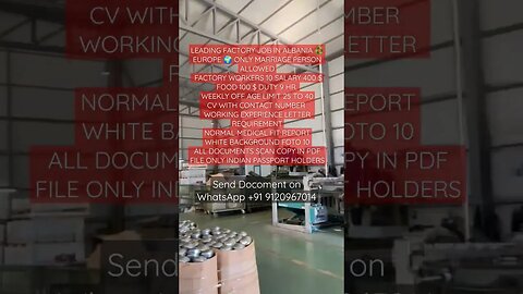 Factory job in Albania country #virul #job #shortsvideo