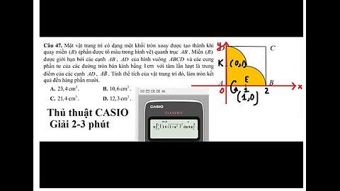 Thủ thuật CASIO: Toán 12: Tân Châu- An Giang - Một vật trang trí có dạng một khối tròn xoay được