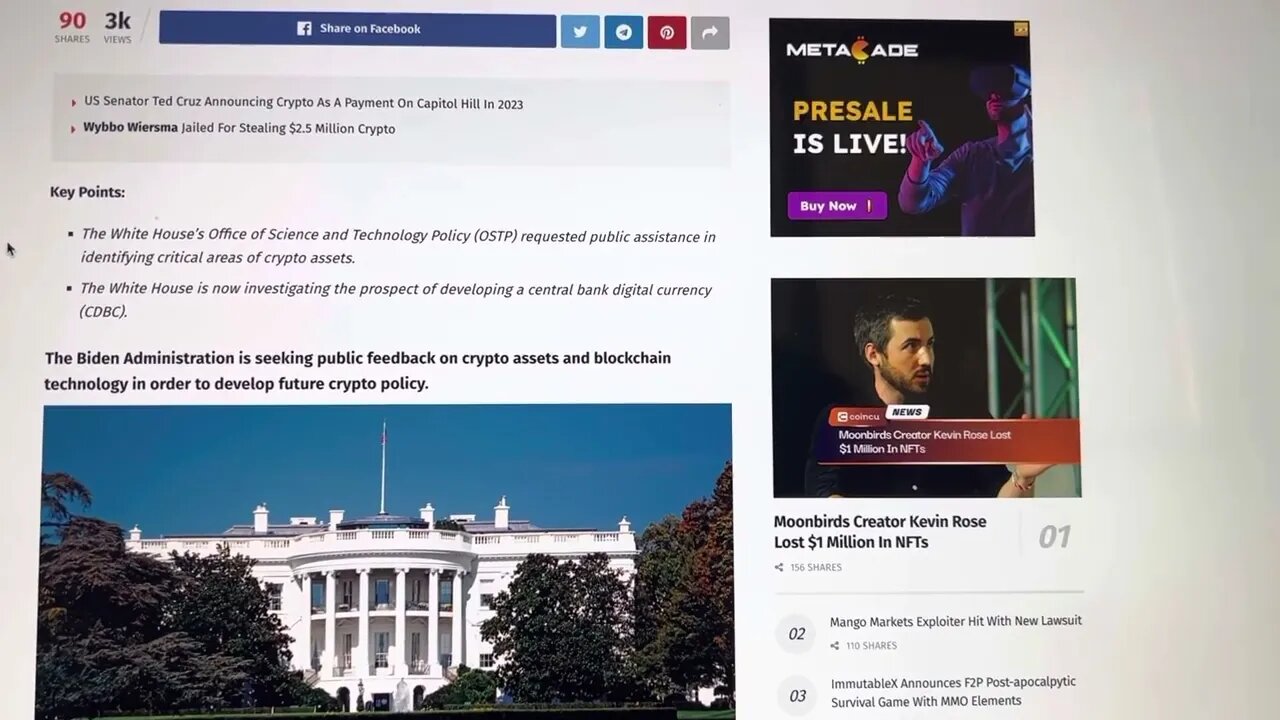WHITE HOUSE ASK FOR PUBLIC COMMENT ON CRYPTO LAWS???? Yep!!!