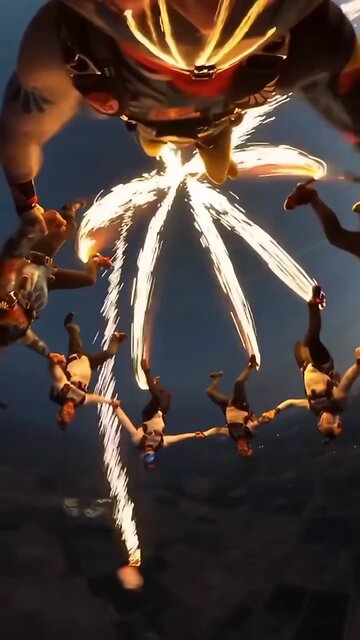What impressive stunts have been performed while participating in sky diving? 😲