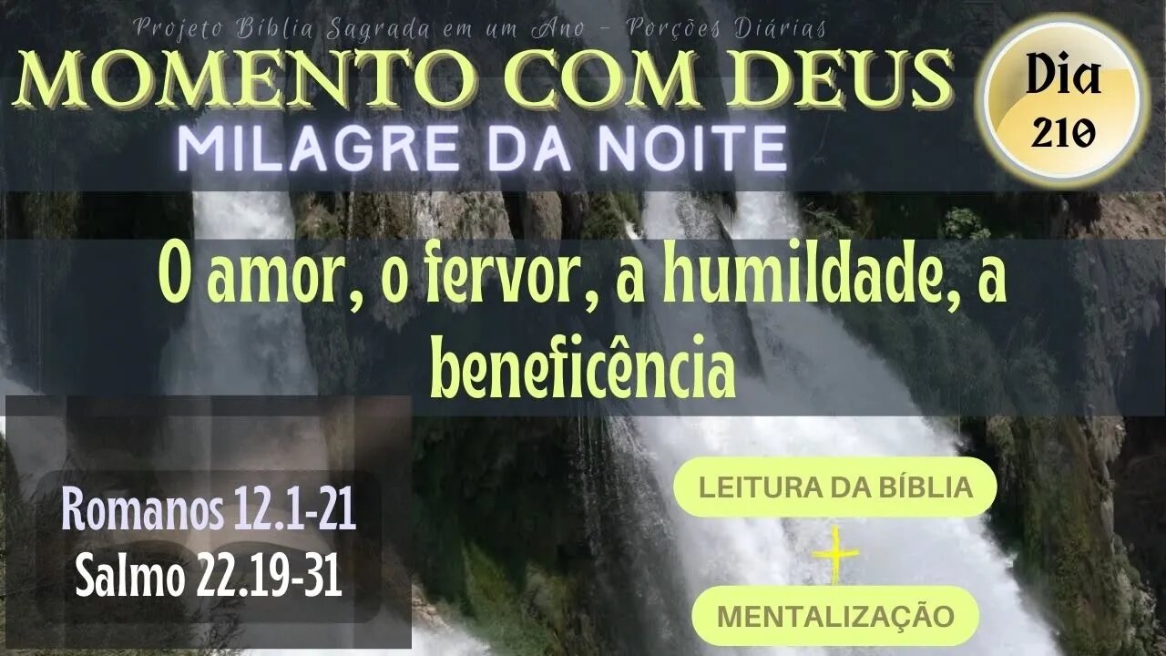 MOMENTO COM DEUS - MILAGRE DA NOITE - Dia 210/365 #biblia