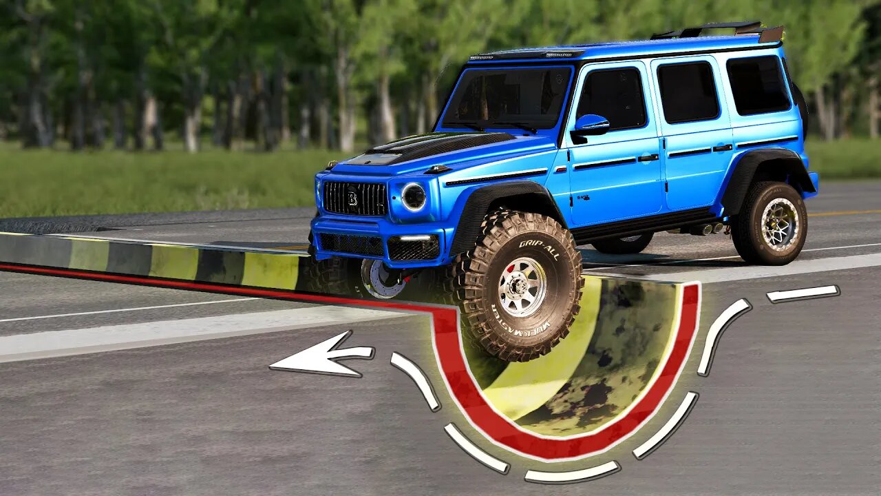 Cars vs Upside Down Speed Bumps ▶️ BeamNG Drive - ULTIMATE Edition Compilation