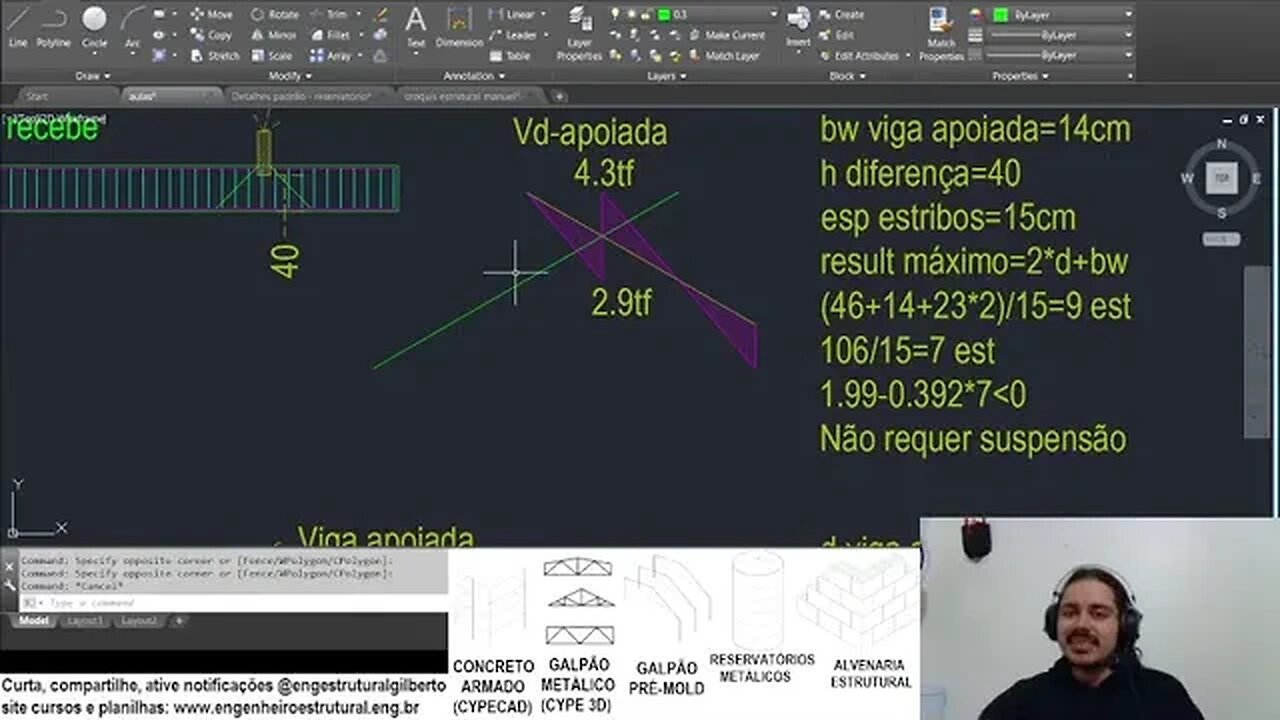 Dimensionamento Armadura Suspensão Eng EstruturalPlanilha