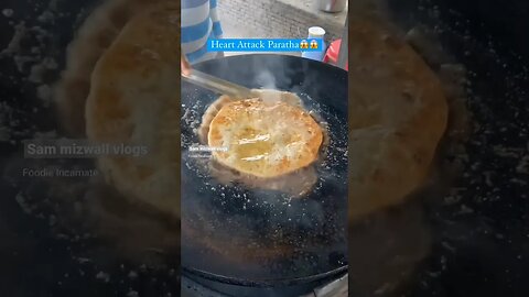 Heart Attack Pratha 😨 #shorts #foodvlog