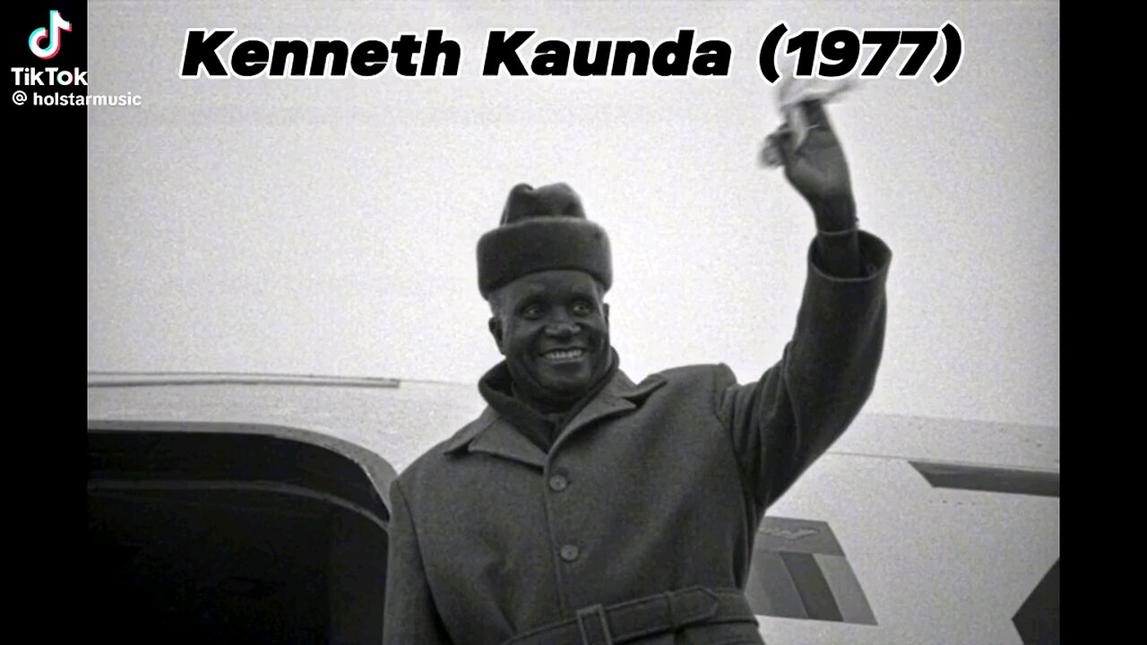 Dr Kenneth Kaunda the first zambian president in 1964