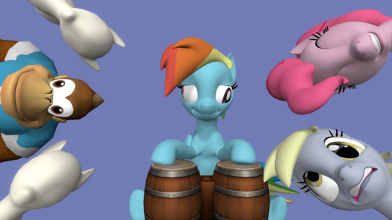 Rainbow Dash and the Mannequin Bongos - MLP/TF2 gmod