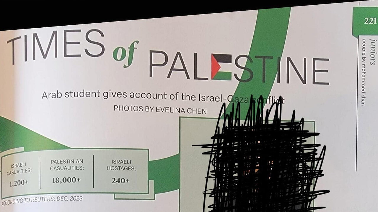 Texas high school yearbook features page for 'Palestine' describing October 7 terror attack as 'what happened happened'