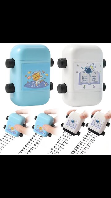 Smart Roller Stamps 2 in 1 Math Stamp Addition Subtraction Practice Stamps