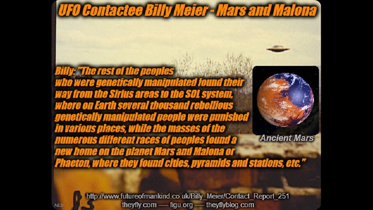 Billy Meier UFO Contact Reports - QA ET Artifacts on Other Places and Planets