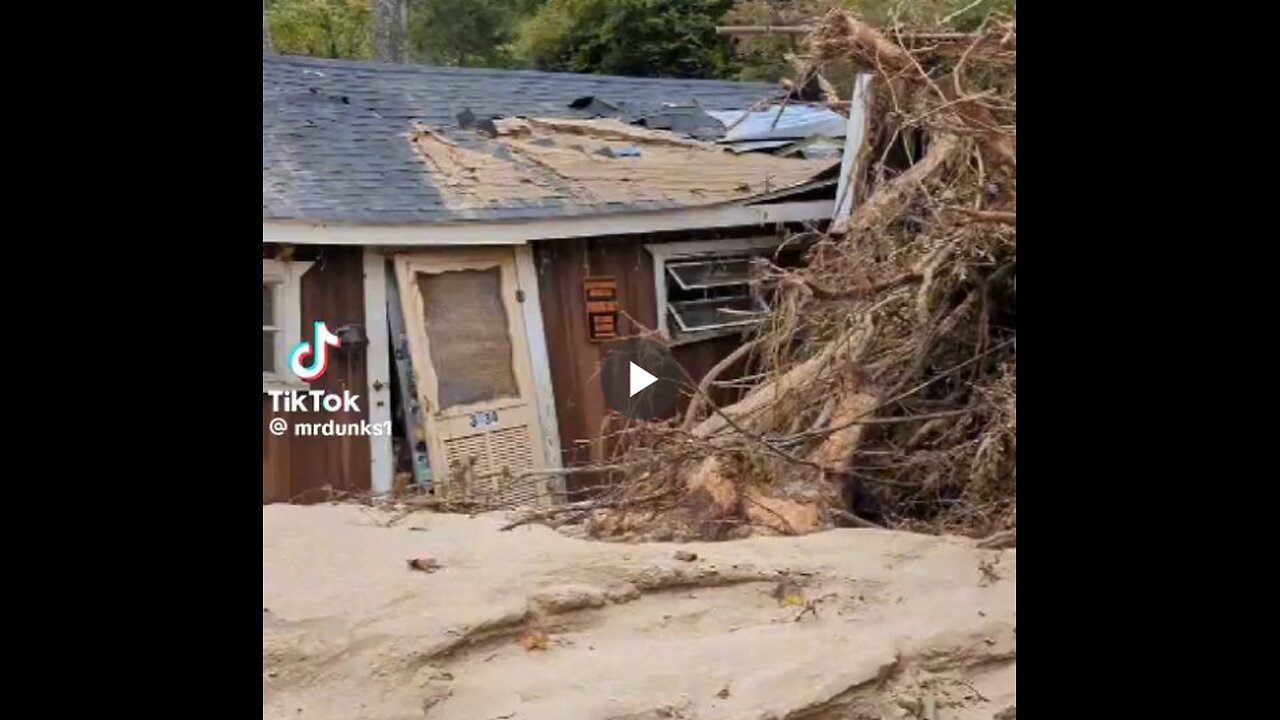 Man gives a tour of the devastation in North Carolina where his house used to be...