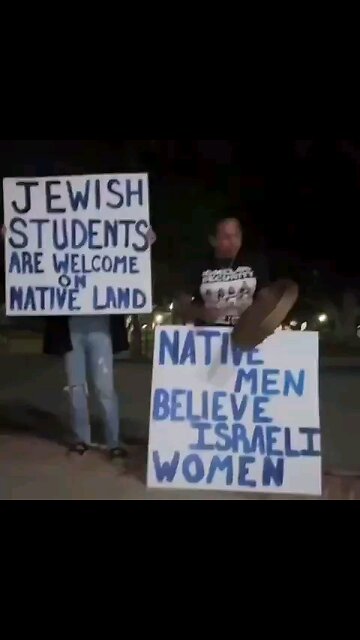 Native Americans stand in solidarity with the Jewish students & Israel.