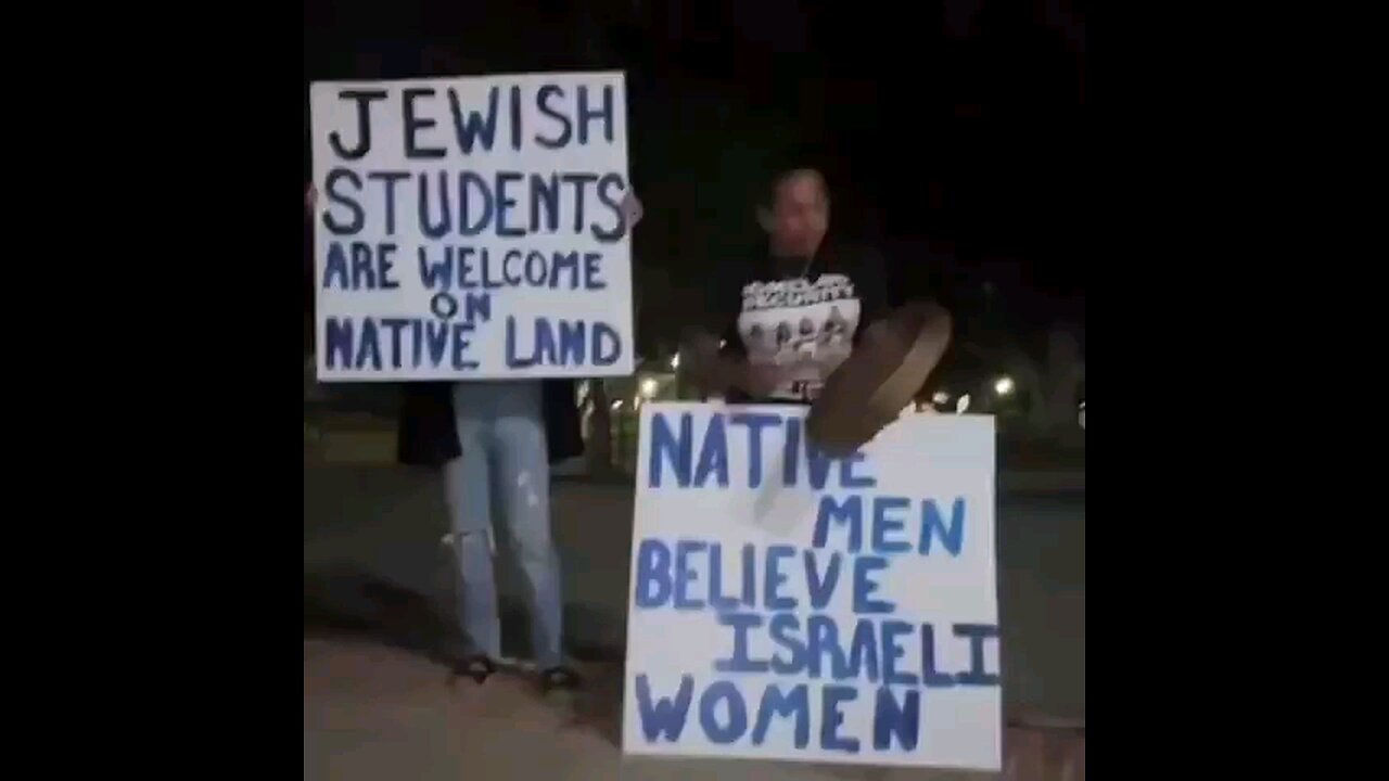 Native Americans stand in solidarity with the Jewish students & Israel.