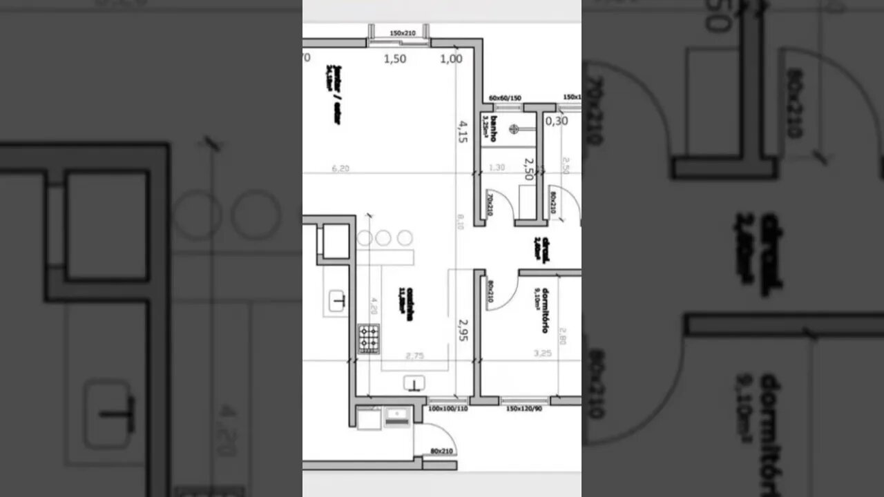 #construtorvirthalph #plantabaixa #2quartos