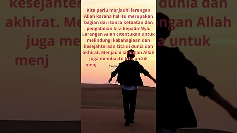 PERLUNYA MENINGGAL KAN LARANGAN ALLAH