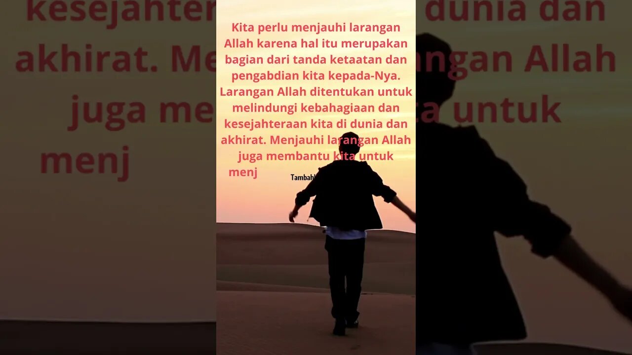 PERLUNYA MENINGGAL KAN LARANGAN ALLAH