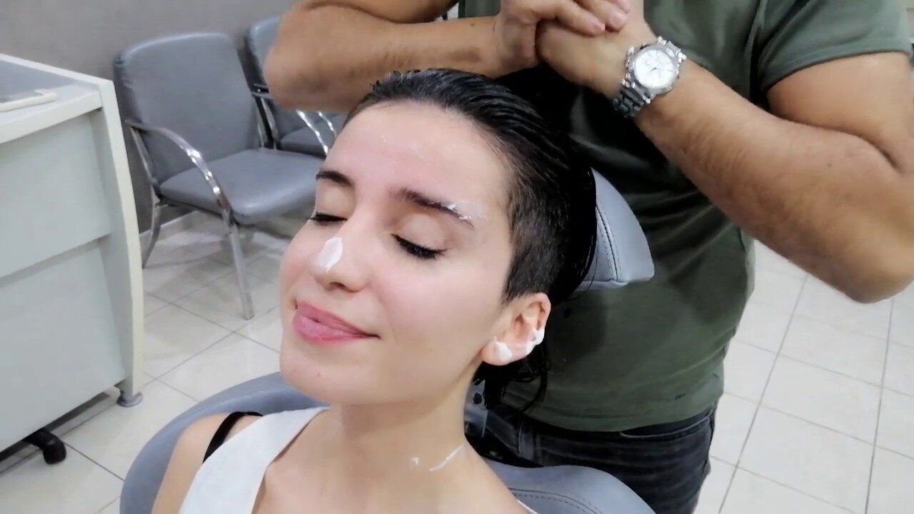 Asmr Turkish Barber chair Massage | Hair Washing, Head, Face, Arm, Ear, Finger Massage