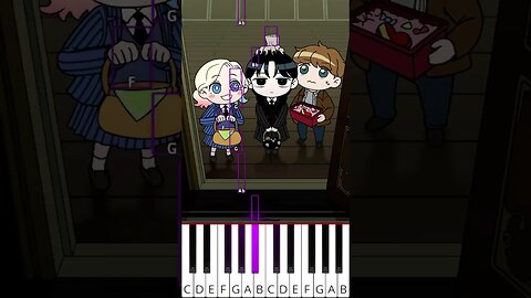 GIVE ME CANDY - WEDNESDAY ANIMATION - Octave Piano Tutorial