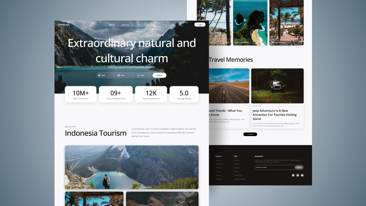 Responsive Travel Website | HTML, CSS & JS | With Source Code