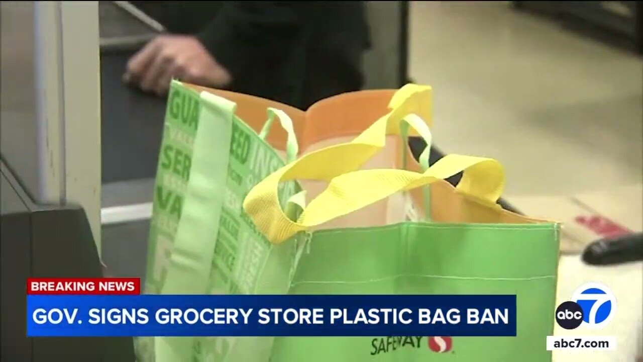 California to ban plastic bags at stores starting 2026