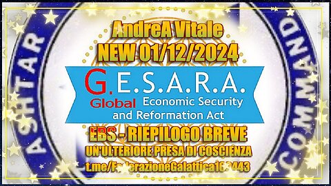 NEW 01/12/2024 - "EBS - RIEPILOGO BREVE - UNA ULTERIORE PRESA DI COSCIENZA -AV -