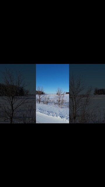 Frozen lake in Minnesota