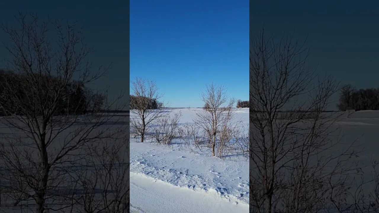 Frozen lake in Minnesota