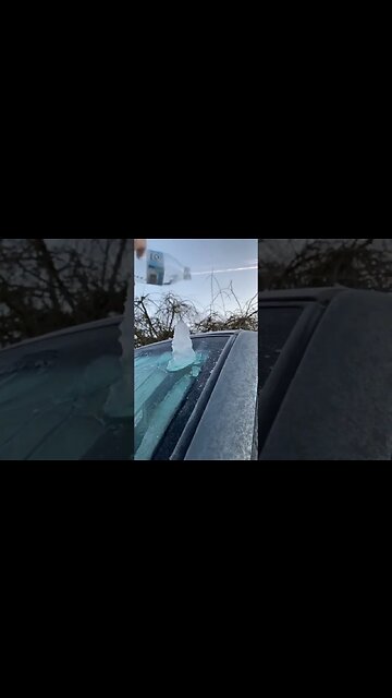 Oregon: Making an Ice mountain with a bottle of water in freezing St Helen temperatures.