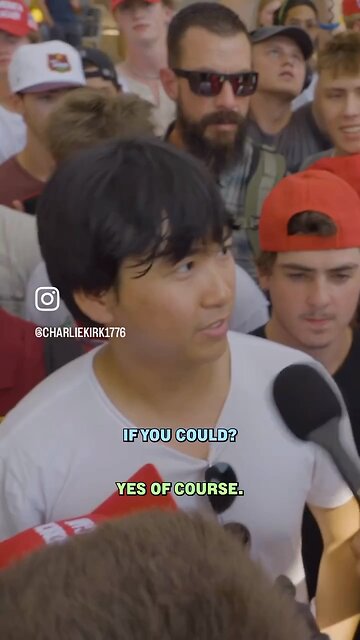 Captioned - Chinese survivor tells us to vote Trump