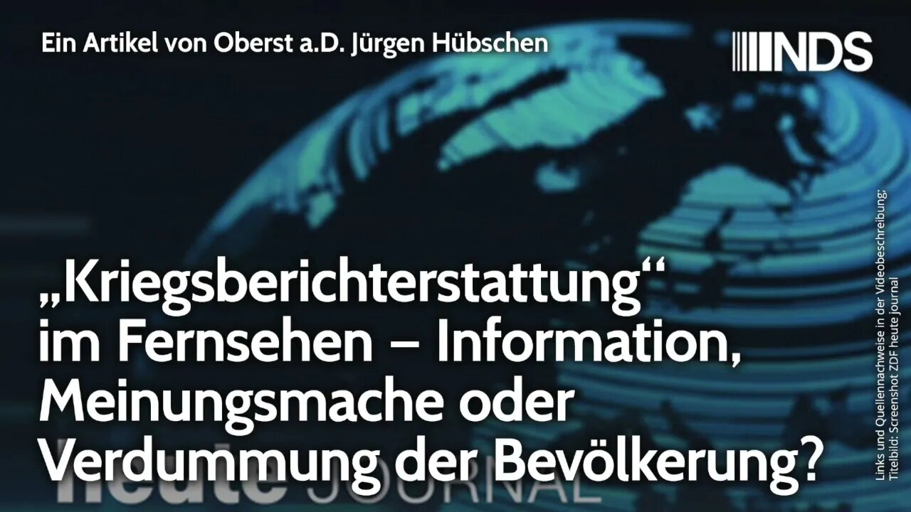 „Kriegsberichterstattung“ im Fernsehen – Information, Meinungsmache oder Verdummung der Bevölkerung?