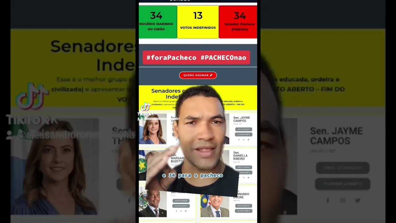 votos empatados para o senado #ForaPacheco #votos #empatados #presidência #senado #Pac