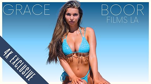 Blue Bikini Beach Shoot with Supermodel Grace Boor