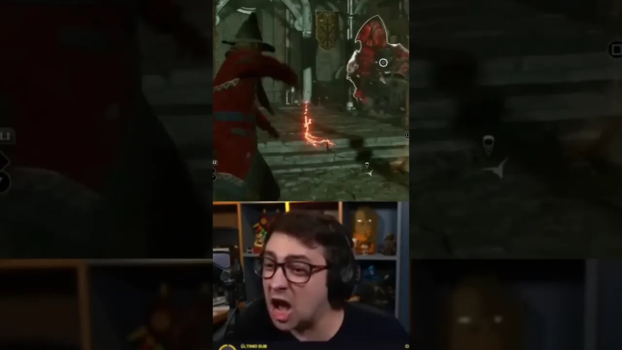 Alanzoka sendo possuído pelas magias das trevas no #hogwartslegacy