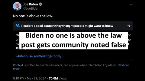 Biden roasted over Hunter pardon, X post community noted