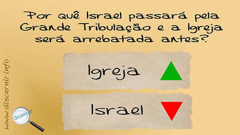 Título: POR QUÊ ISRAEL PASSARÁ PELA GRANDE TRIBULAÇÃO E A IGREJA SERÁ ARREBATADA ANTES?