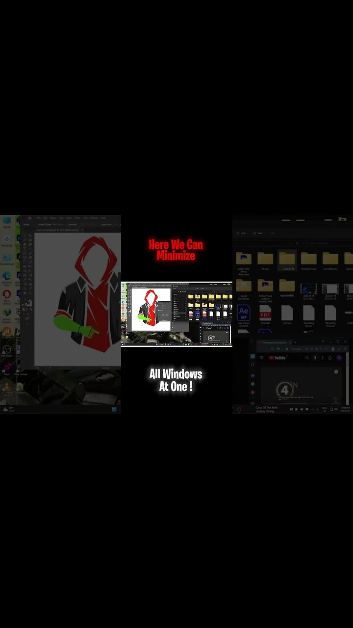 minimize all windows with this command