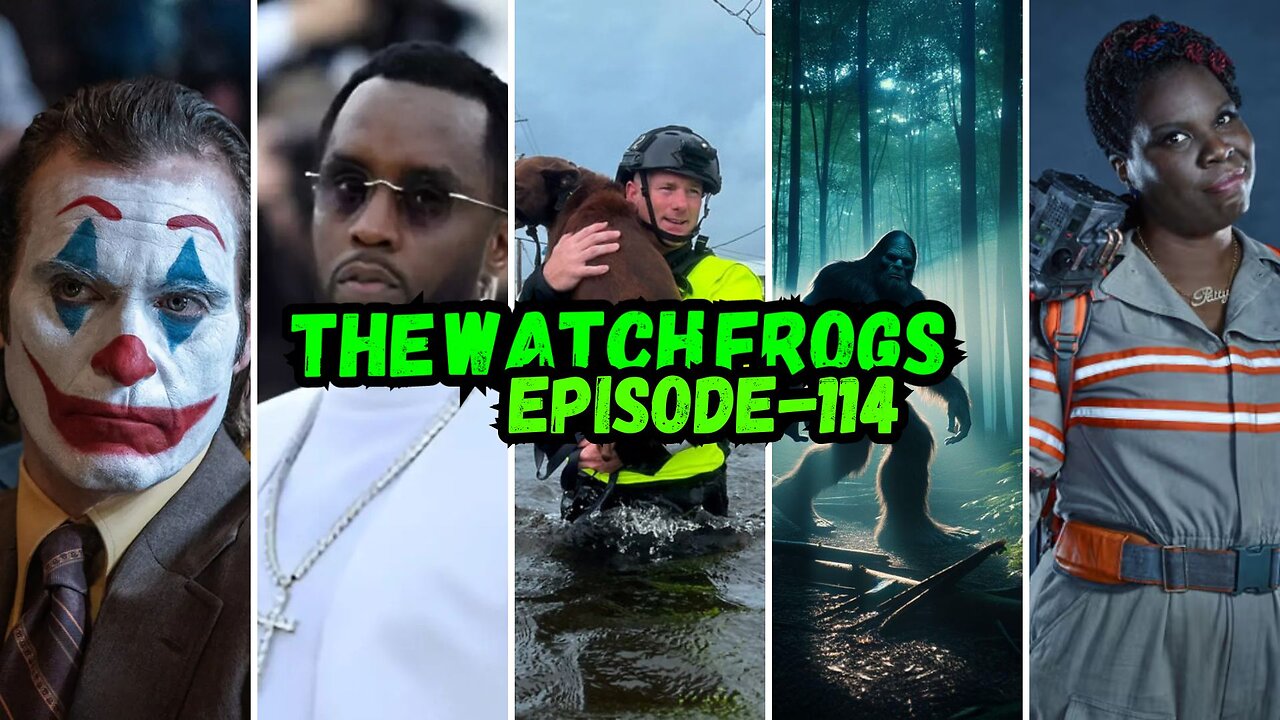 Watch Frogs Show 114 - Joker 2 Review, Ghost Busters Cringe, Helene, Crime, & Moar