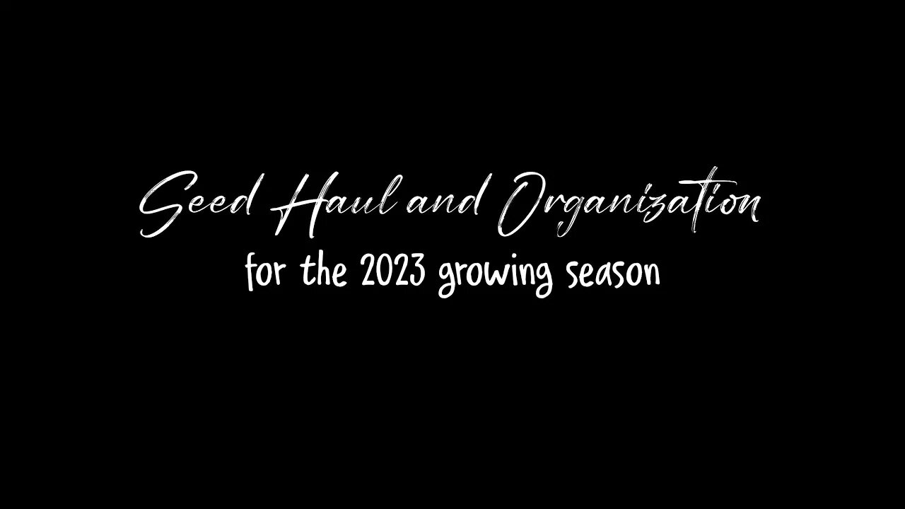 Seed Haul 2023 and Seed Collection Storage