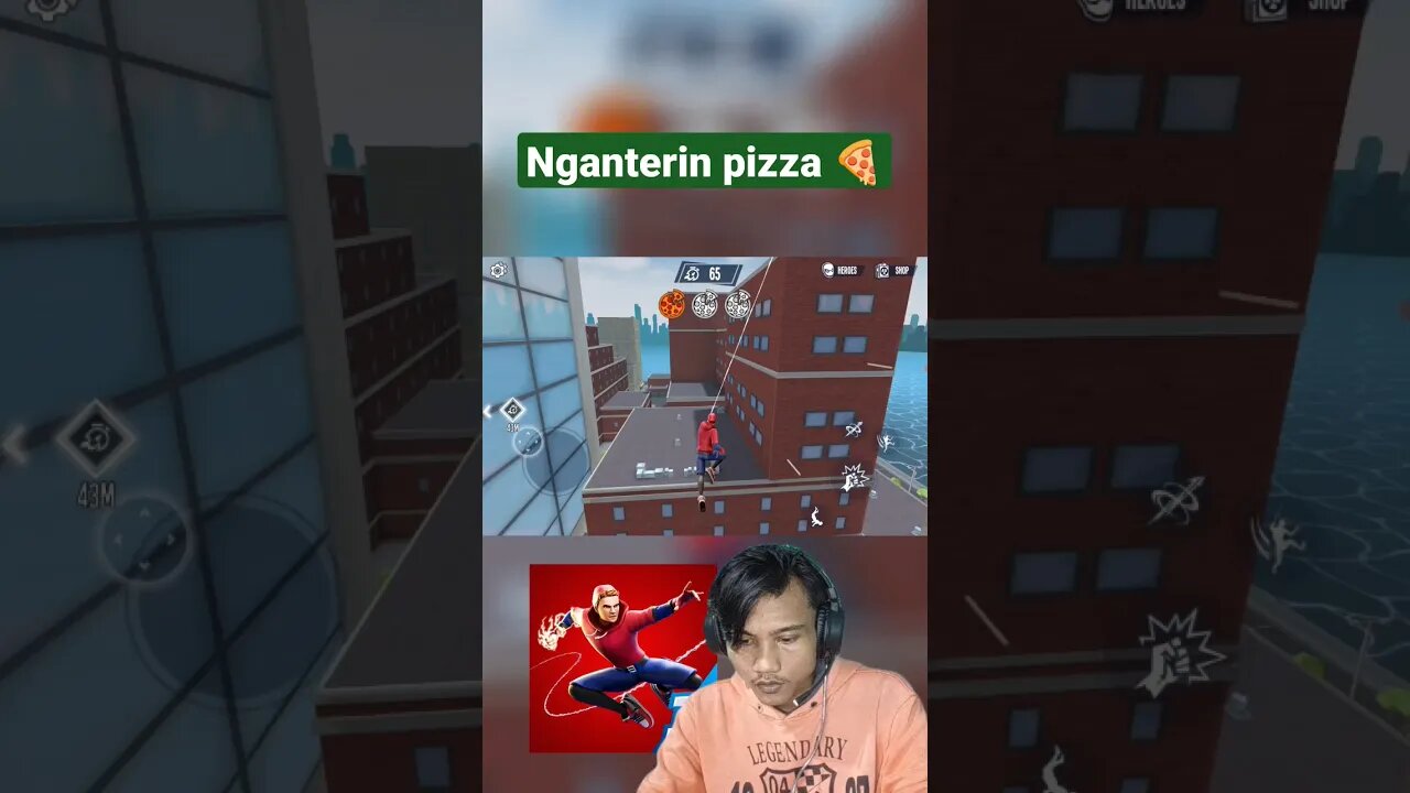 Spiderman jadi kurir pizza 🍕