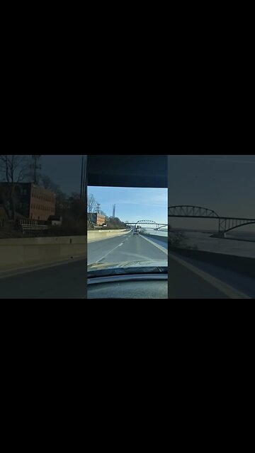 driving by the Peace Bridge