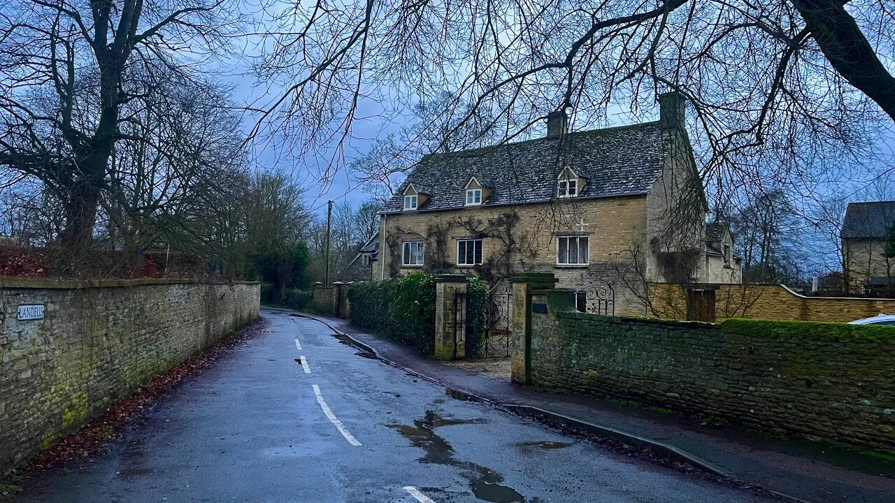 Early Morning Rainy Walk, DOWNTOWN ABBEY Filming Location || BAMPTON