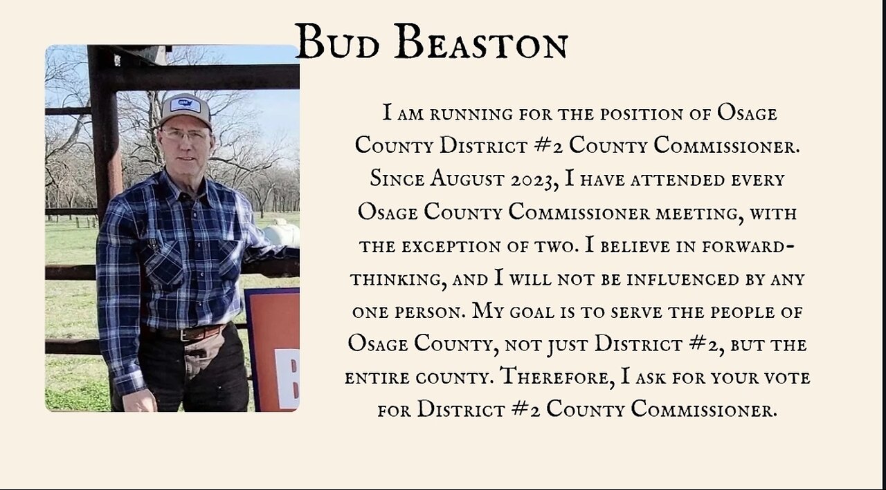 Bud Beaston for District 2 Commissioner