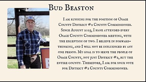 Bud Beaston for District 2 Commissioner
