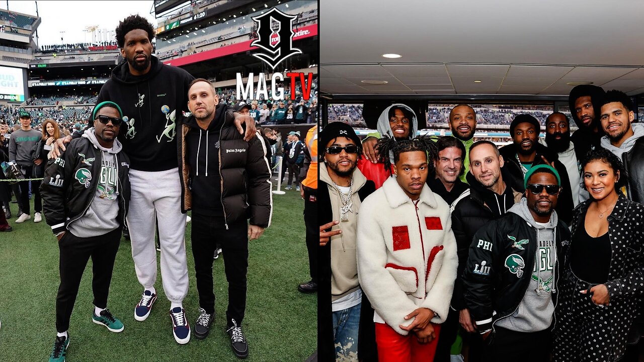 Kevin Hart & Meek Mill Attend The Eagles Game Wit Lil Baby! 🦅