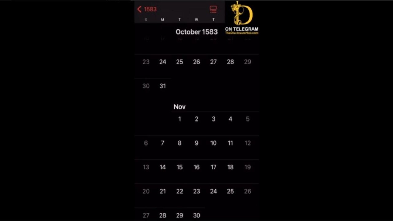 BREAKING NEWS! Why Does iPhone Calendar Show Missing Days | October 5-14, 1582