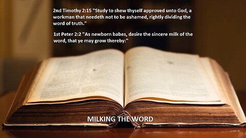 Milking the Word - 1st Corinthians 15:33